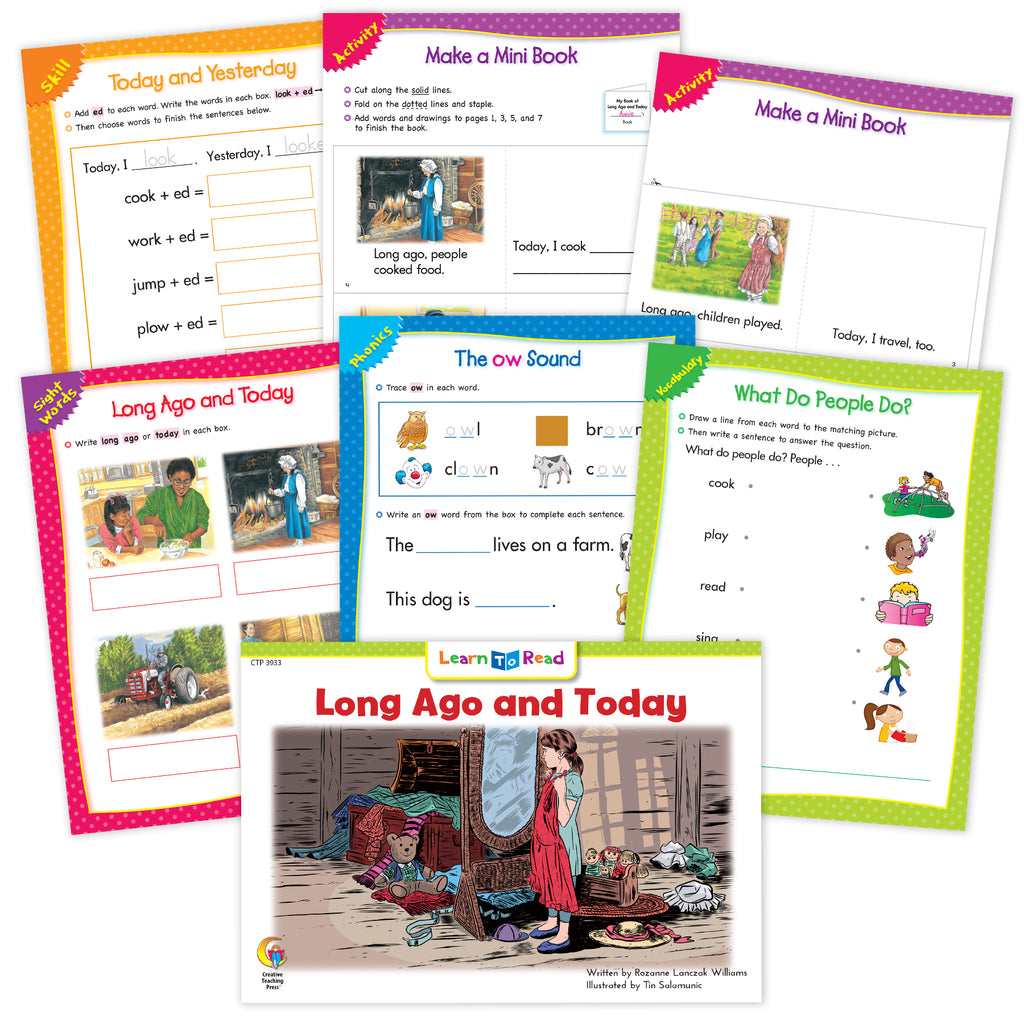 Long Ago And Today Ebook & Worksheets