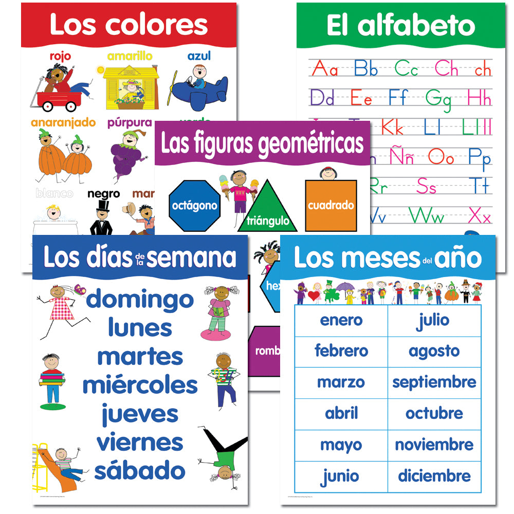 Spanish Basic Skills 5-Chart Convenience Pack