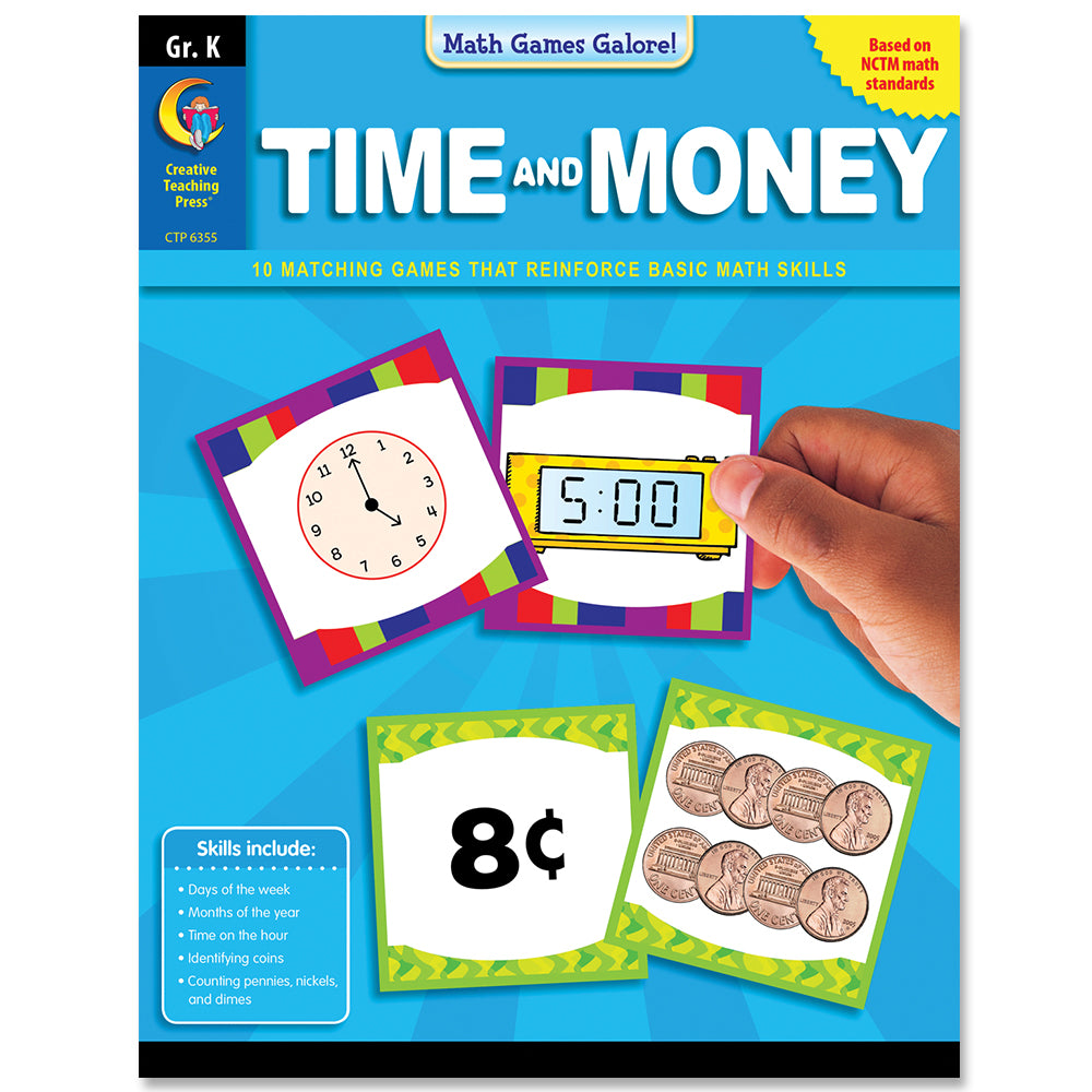 Math Games Galore: Time and Money, Gr. K, eBook
