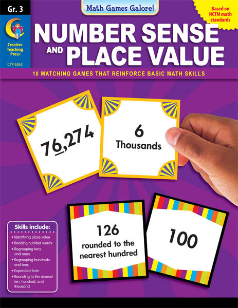 Number Sense and Place Value Interactive Learning Games, Gr. 3