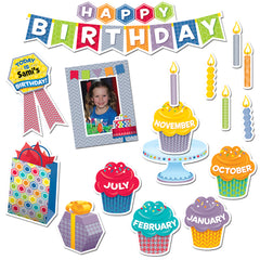 HexaFun Happy Birthday Mini Bulletin Board Set