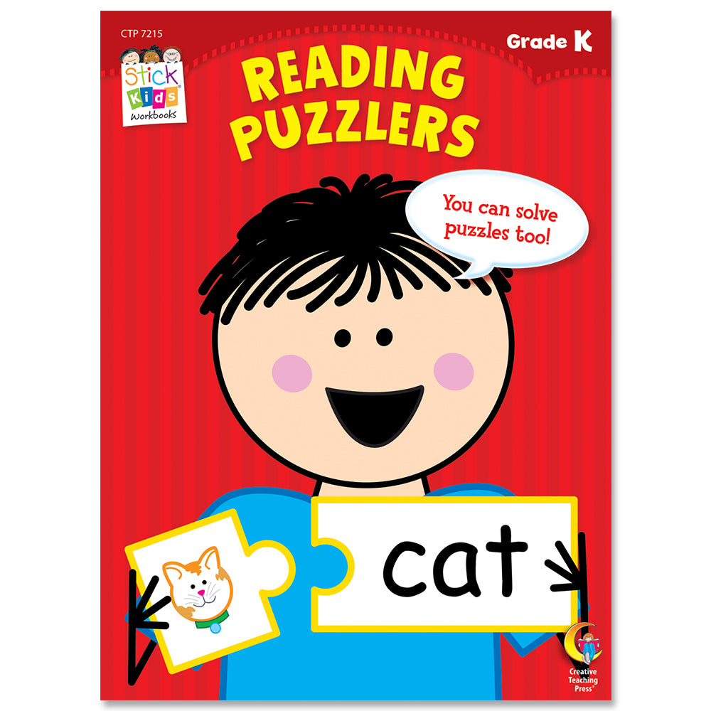 Reading Puzzlers Stick Kids Workbook, Grade K eBook