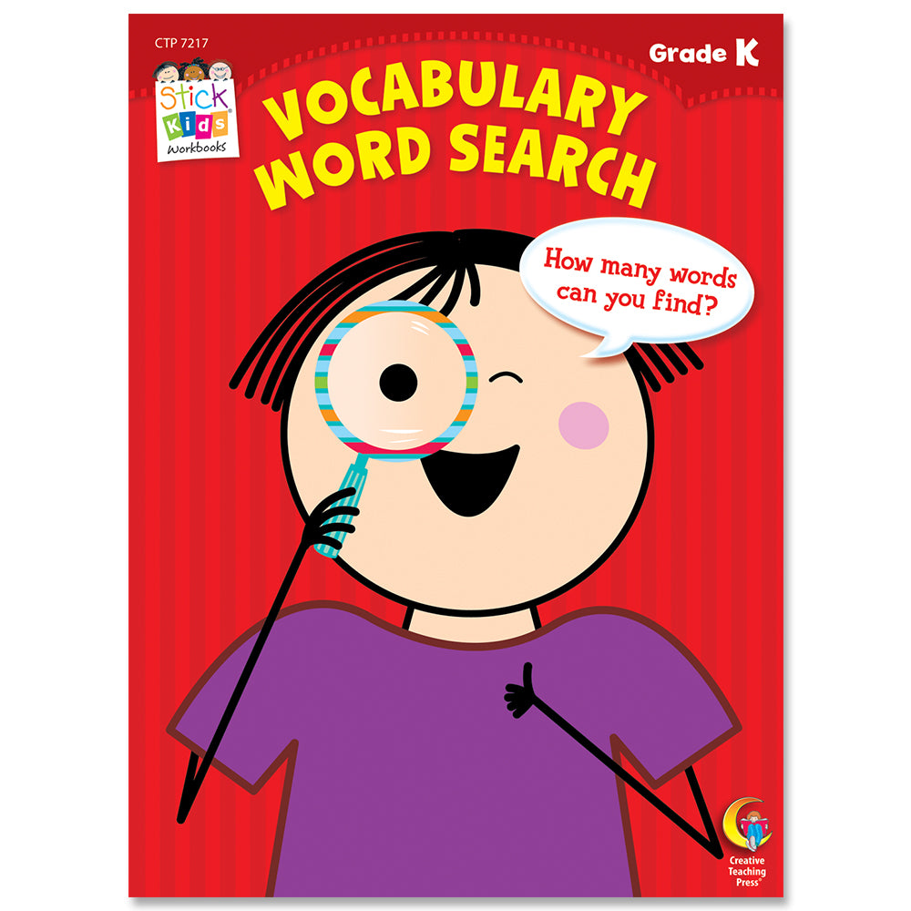 Vocabulary Word Search Stick Kids Workbook, Grade K eBook