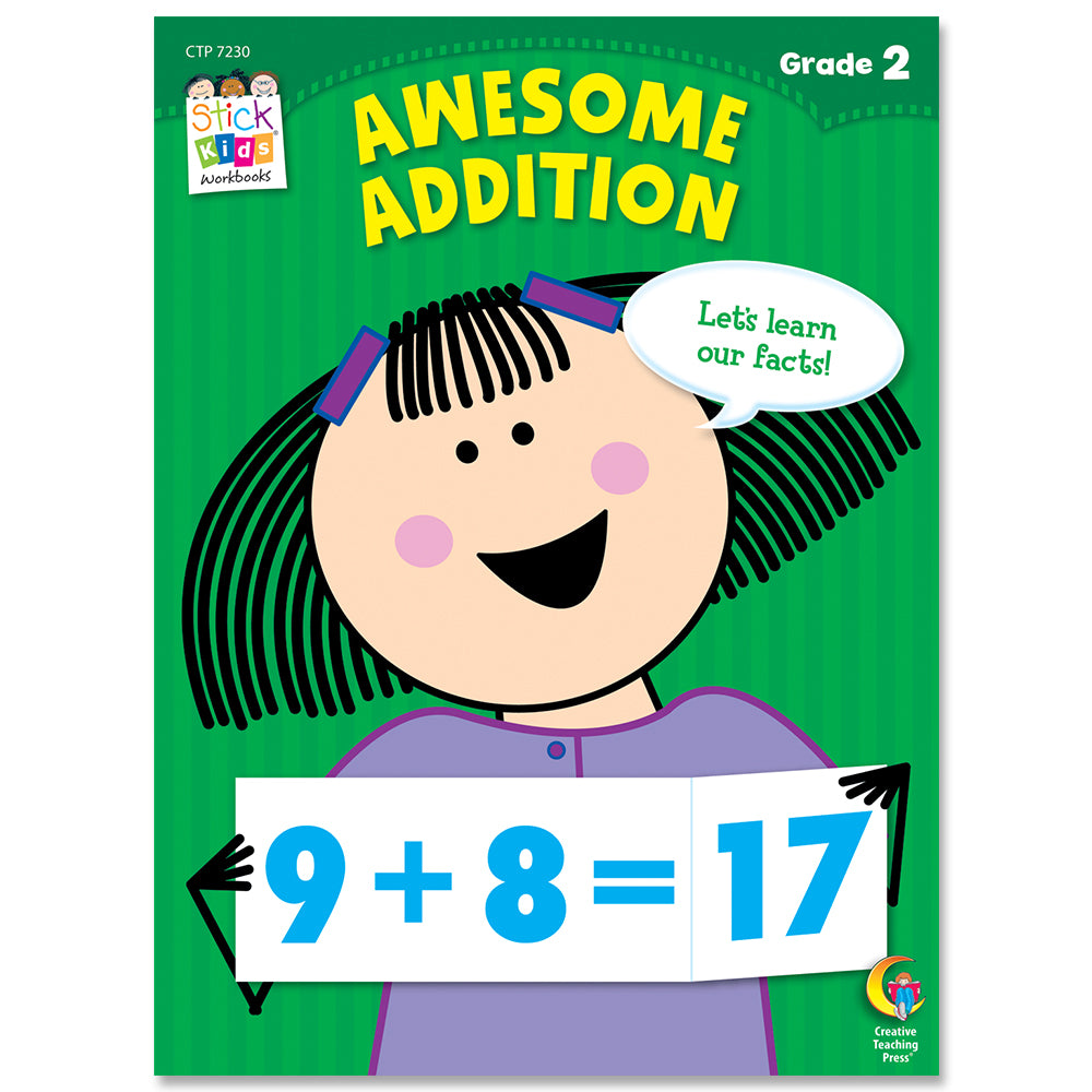 Awesome Addition Stick Kids Workbook, Grade 2 eBook