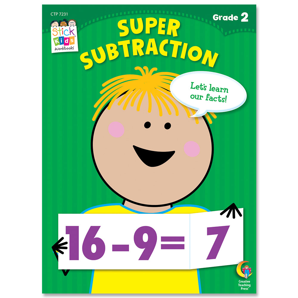 Super Subtraction Stick Kids Workbook, Grade 2 eBook