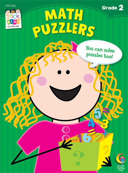 Math Puzzlers Stick Kids Workbook, Grade 2 eBook