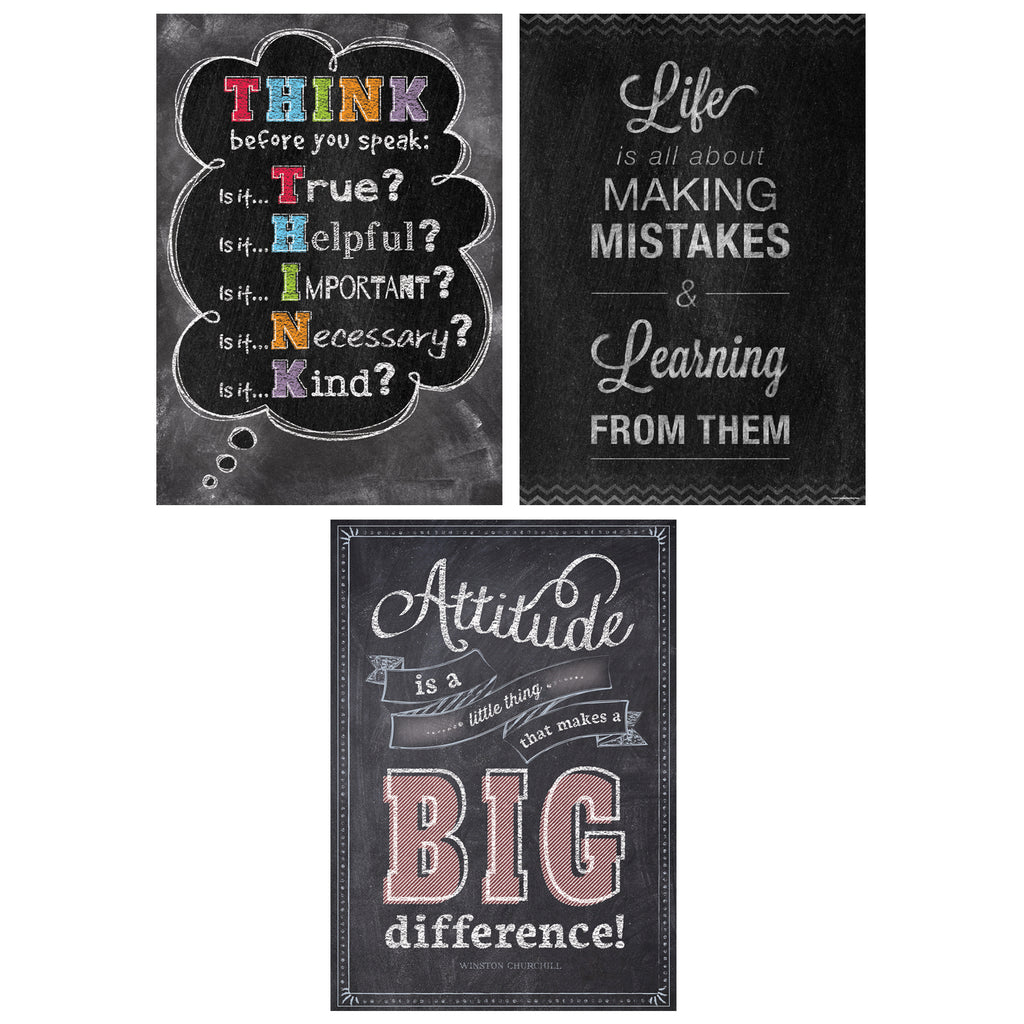 Think Positive Inspire U 3-Poster Convenience Pack (Chalk)