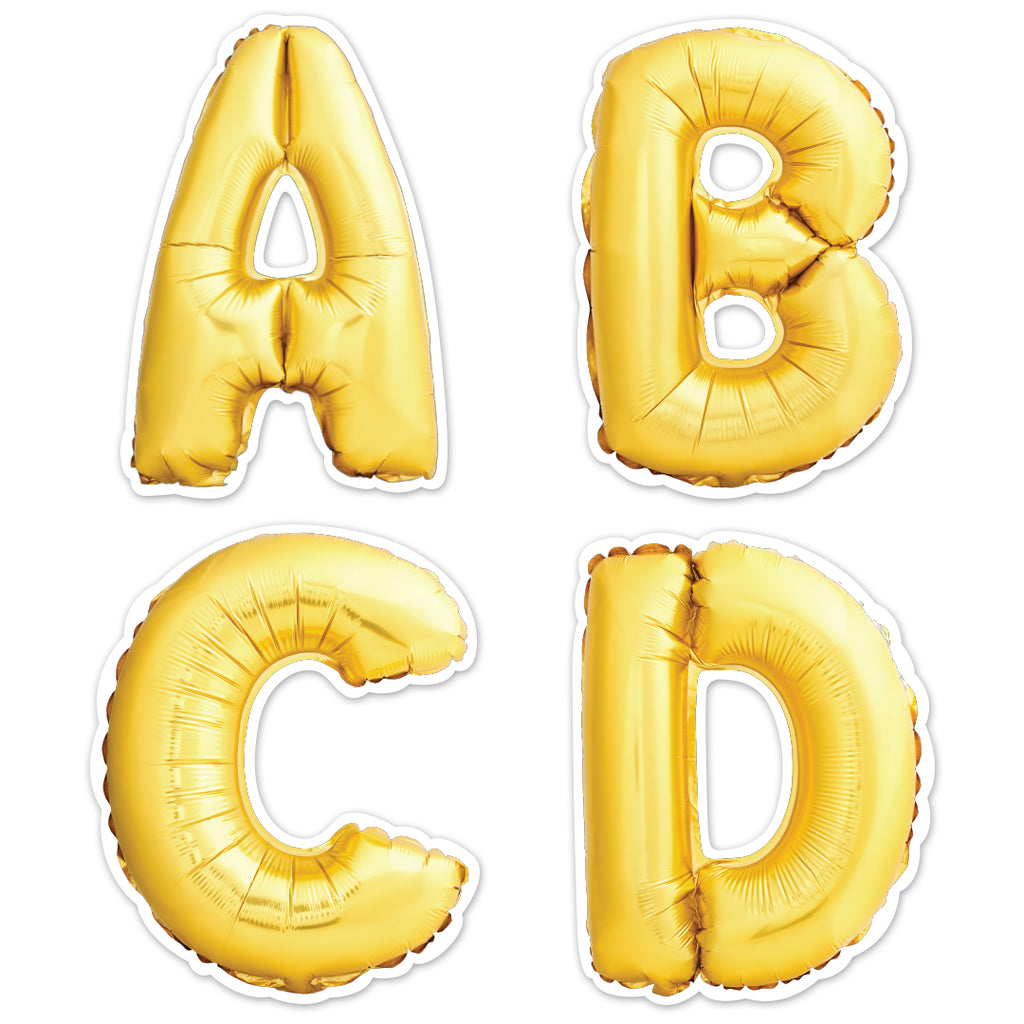 Gold Mylar Balloon 6" Uppercase Designer Letters