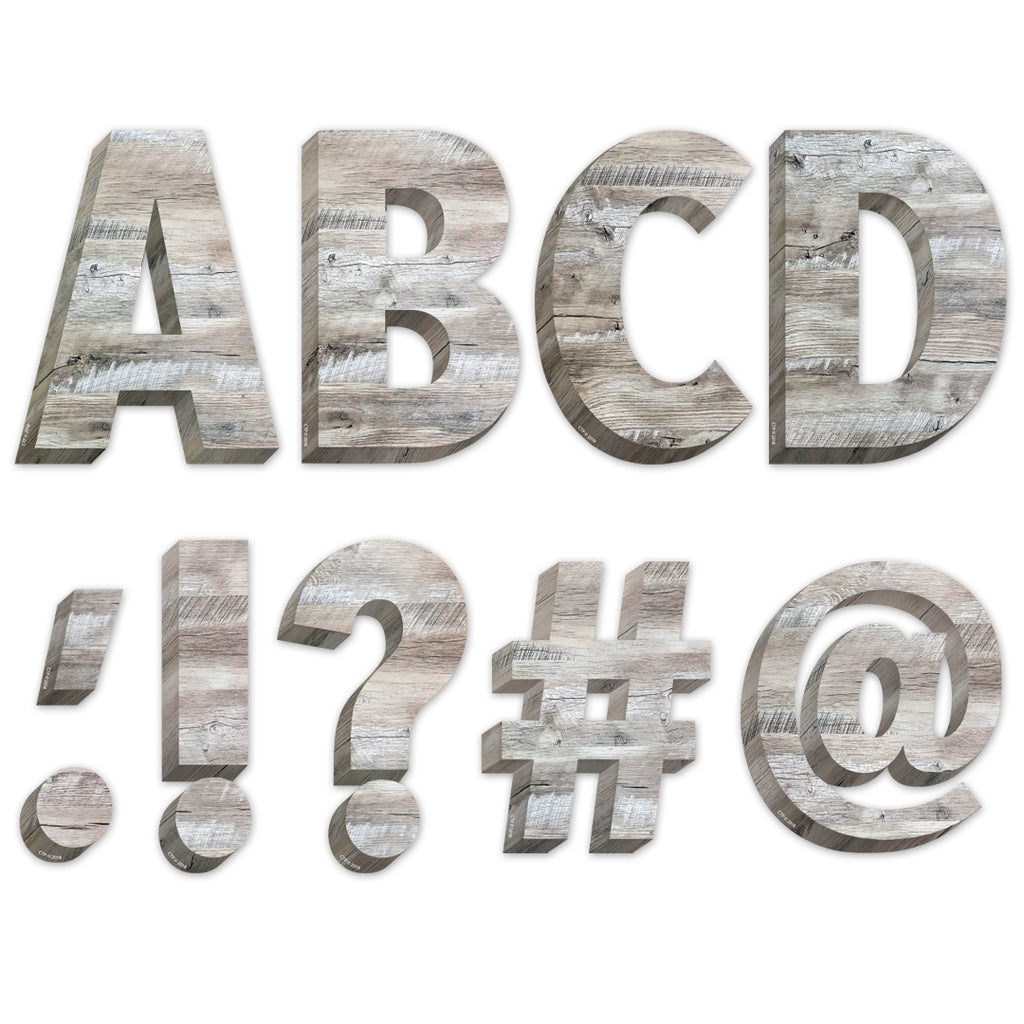 Rustic Wood 6" Designer Letters