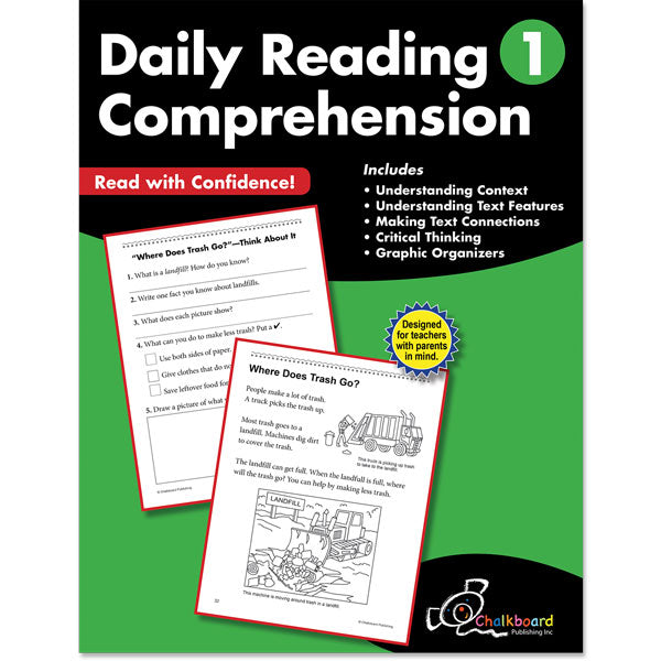 Daily Reading Comprehension Workbook, Grade 1