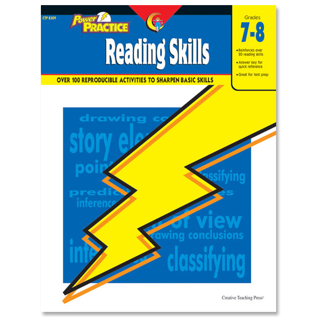 Power Practice: Reading Skills, Gr. 7-8, eBook
