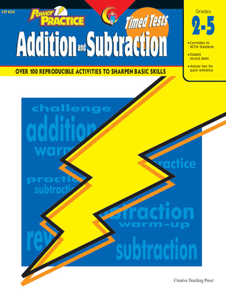 Power Practice: Math Timed Tests: Addition and Subtraction, eBook