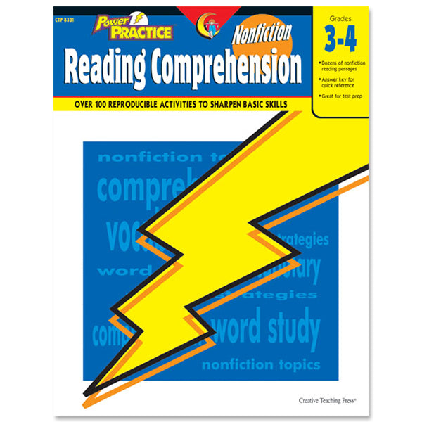 Power Practice: Nonfiction Reading Comprehension, Gr. 3-4, eBook