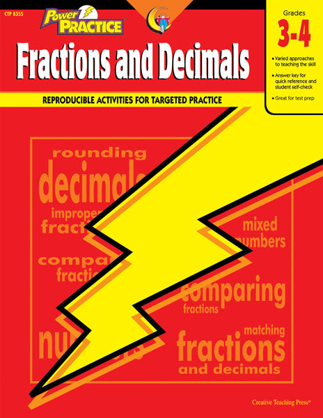 Power Practice: Fractions and Decimals, Gr. 3-4, eBook