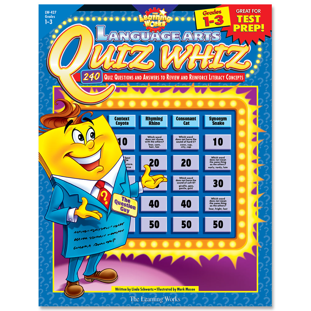 Language Arts Quiz Whiz, Gr. 1-3, eBook